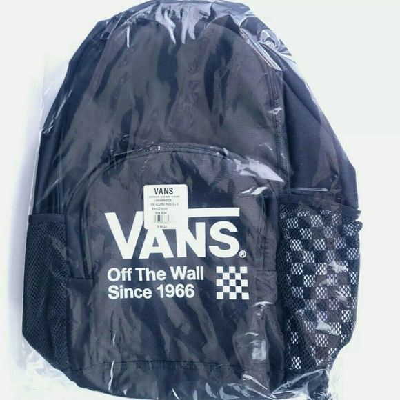 Vans Alumni Pack 3 Black/White Check board Unisex Backpack - Picture 2 of 10